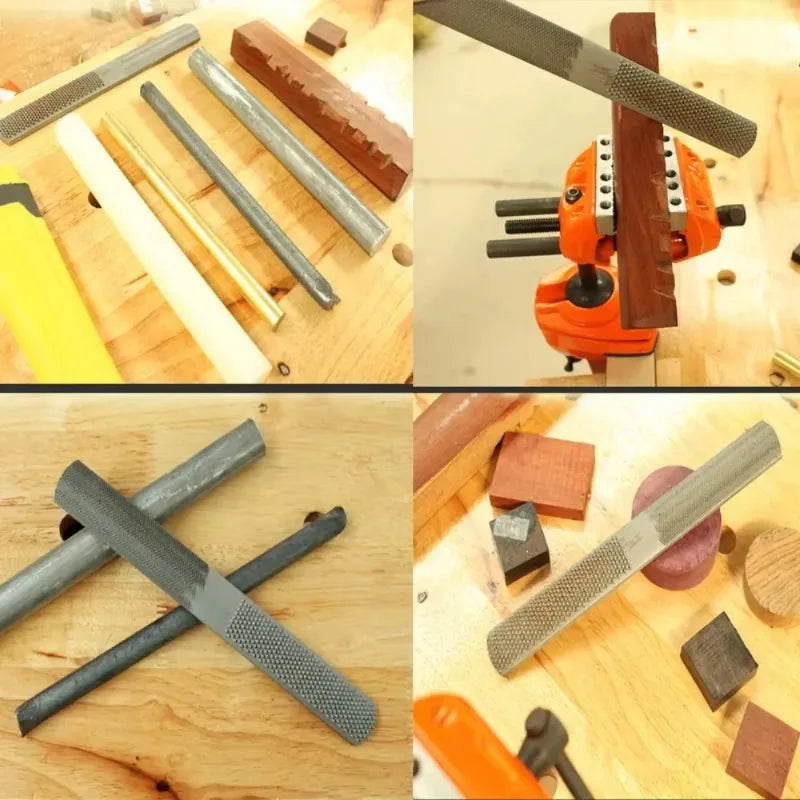 4-in-1 Double-Sided Wood Carving Rasp File 8" HRC60 Steel Wood Carving Rasp Richie's