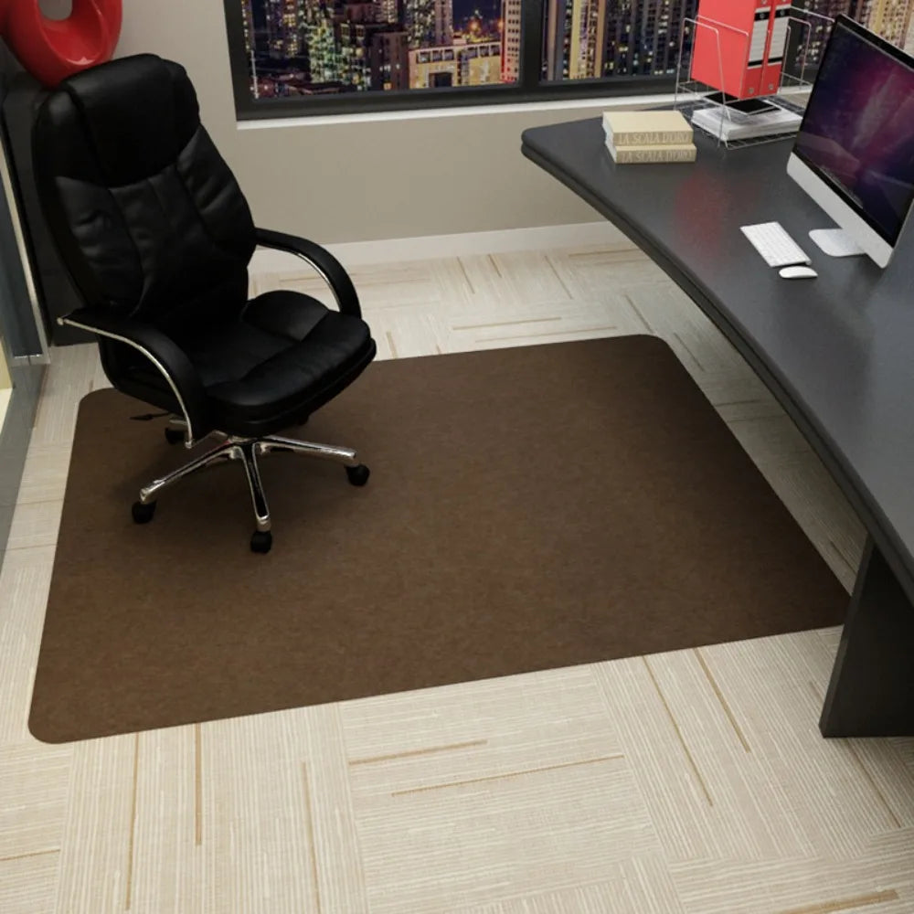 Anti-Slip Office Chair Mat – Polyester Floor Protection 90x140cm Office Chair Mat Richie's Brown 90x140cm