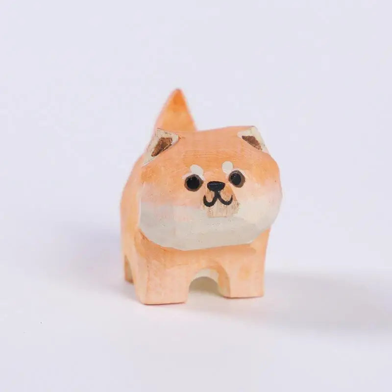 Hand Carved Wooden Cat Figurine | Kitten Desk Ornament Wooden Cat Figurine Richie's A1