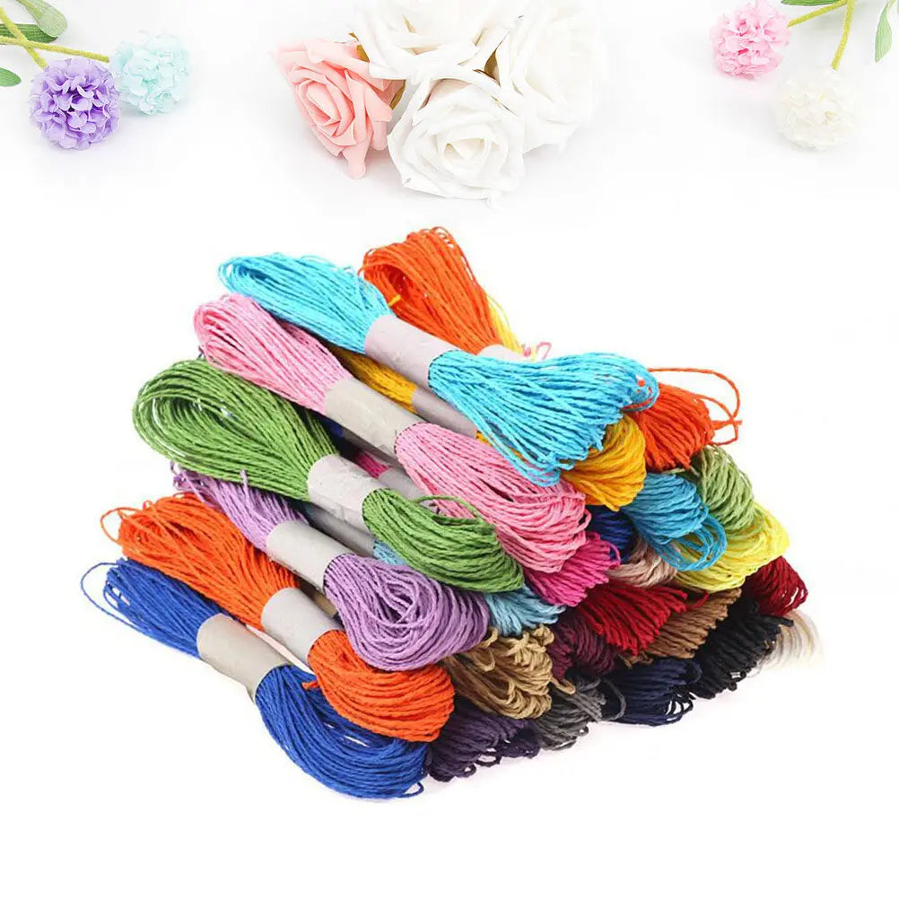 12Pcs Colorful Braided Paper Rope Twine for Gift Wrapping & DIY Craft Twine Set Richie's Default Title