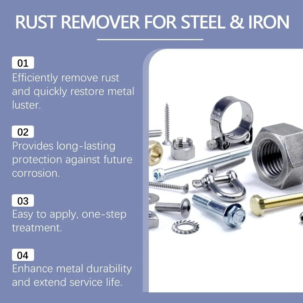 Heavy-Duty Metal Rust Remover Spray – Fast-Acting 120ml Rust Remover Spray Richie's
