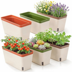 Modern Self-Watering Planter Pot with Water Level Window Self-Watering Planter Richie's
