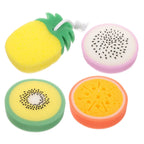4-Pack Fruit Shaped Bath Sponges – Exfoliating Body Scrubber Exfoliating Bath Sponge Richie's