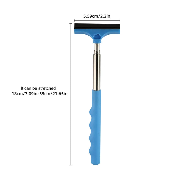 Car Rearview Mirror Wiper Telescopic Squeegee Auto Glass Auto Glass Squeegee Richie's Blue