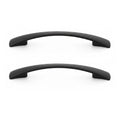2PCS Curved Aluminum Cabinet Handles – Drawer Pulls 96–160mm Cabinet Drawer Pulls Richie's Black 96mm