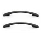 2PCS Curved Aluminum Cabinet Handles – Drawer Pulls 96–160mm Cabinet Drawer Pulls Richie's Black 96mm