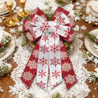 Christmas Snowflake Wired Ribbon – Red White Burlap Bow Christmas Ribbon Richie's