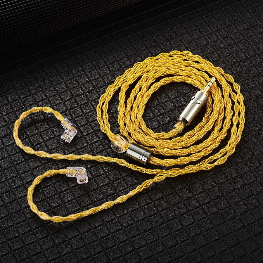 QKZ T1 Detachable Wired HiFi Earphones 3.5mm Sports Cable Wired Earphones Richie's T1 Yellow