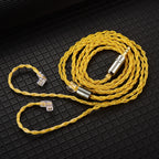 QKZ T1 Detachable Wired HiFi Earphones 3.5mm Sports Cable Wired Earphones Richie's T1 Yellow