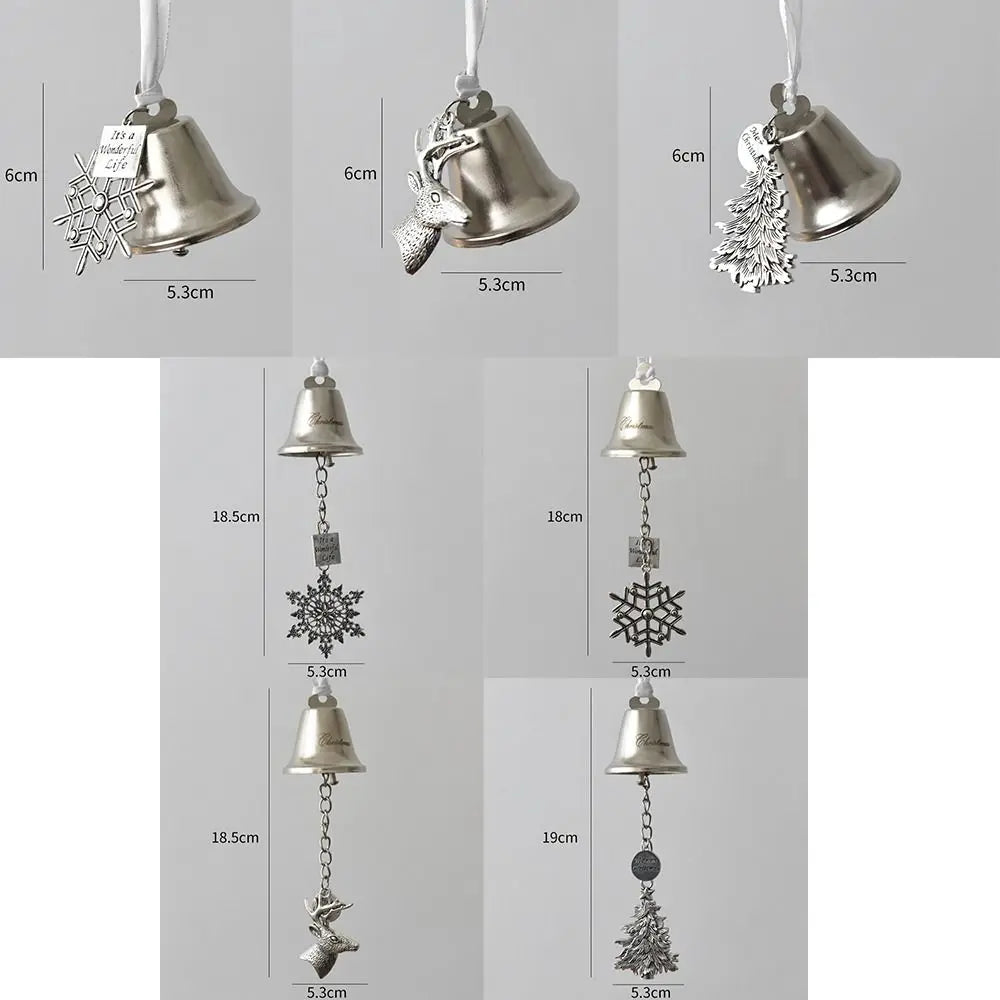 Silver Iron Christmas Bell Ornament with Ribbon – Jingle Bell Christmas Bell Ornament Richie's