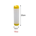 Double Head Squeeze Sauce Bottles 16oz 20oz 24oz | Food-Safe PP Squeeze Sauce Bottles Richie's yellow-16oz