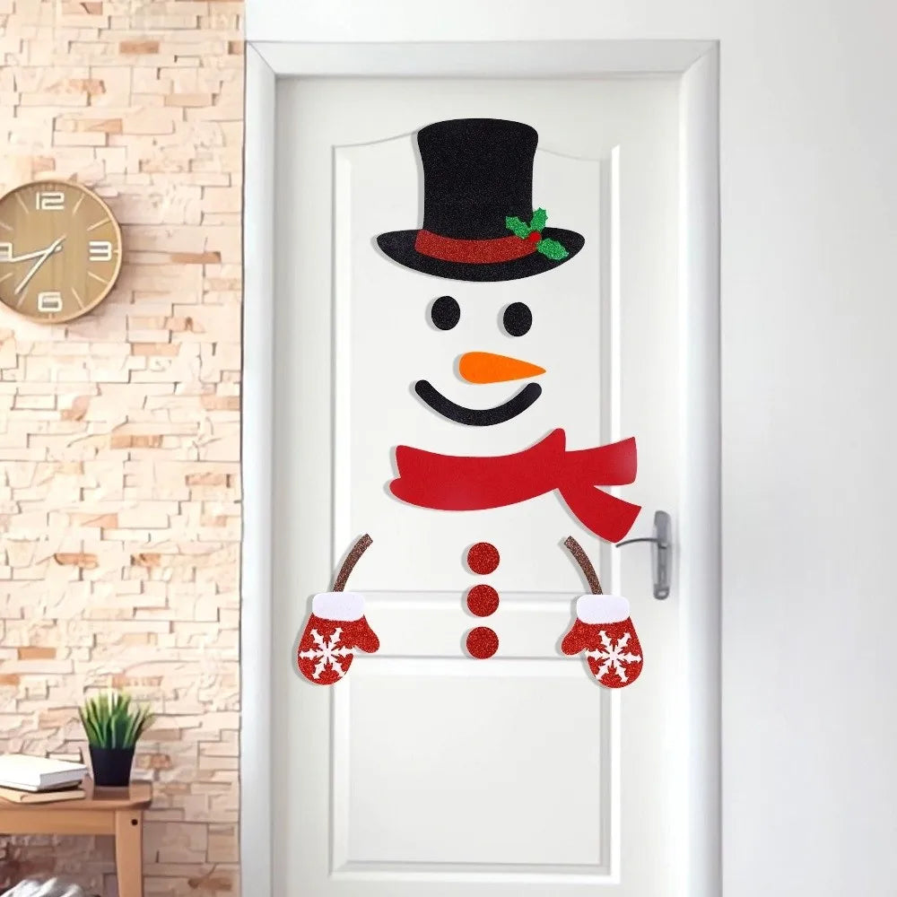 Large Christmas Window & Door Stickers – Snowman, Santa, Reindeer Christmas Wall Stickers Richie's