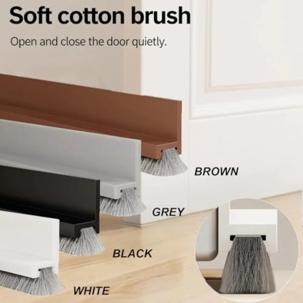 Self-Adhesive Door Draft Stopper Brush Seal Strip | Soundproof Door Seal Strip Richie's