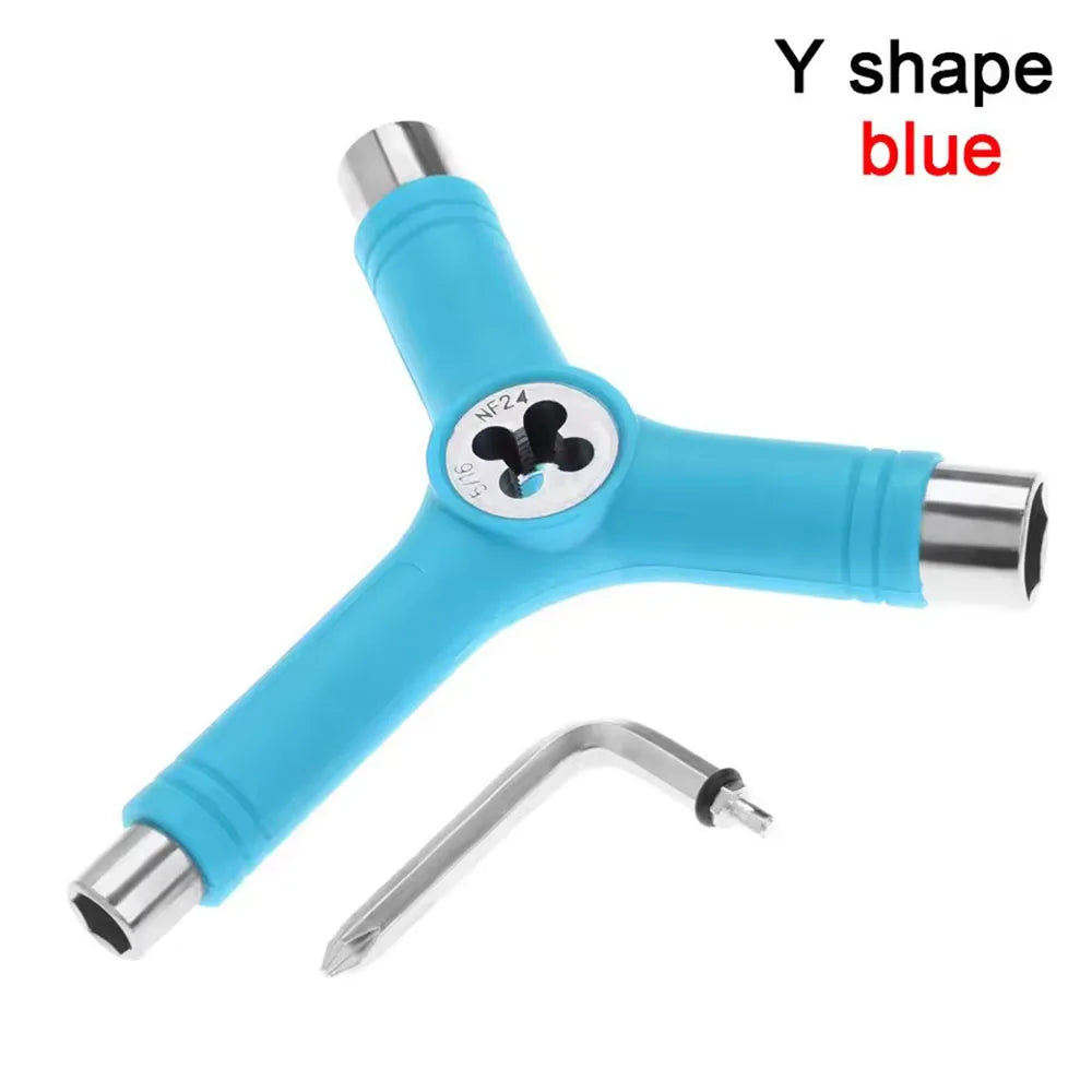 Y-Type All-In-One Skateboard Multi-Tool Wrench & Screwdriver Skateboard Multi-Tool Richie's Blue