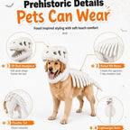 Dinosaur Skeleton Pet Costume – Halloween Cat & Dog Outfit Pet Halloween Costume Richie's