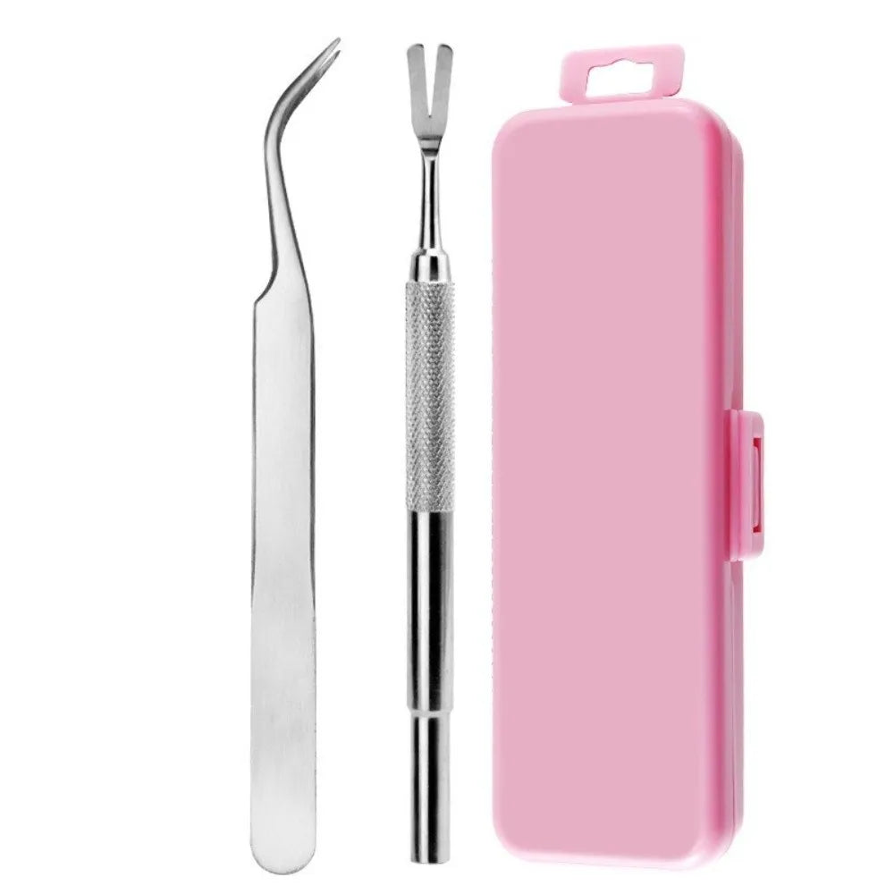 Stainless Steel Lice & Tick Remover Tweezers Set – Dogs & Cats Pet Grooming Tools Richie's 2pcs Set-D