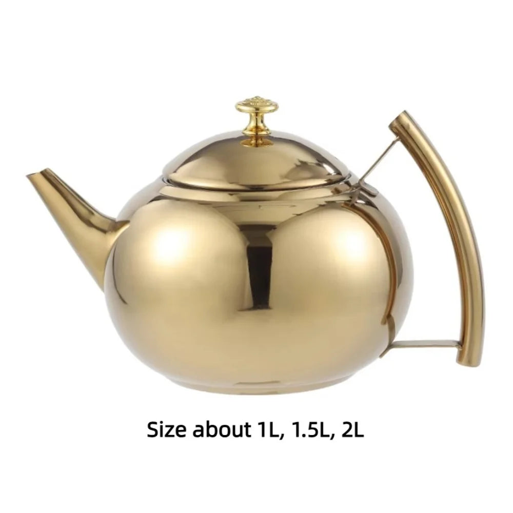 Stainless Steel Teapot Kettle 1L–2L with Filter | Gas & Induction Stovetop Tea Kettle Richie's