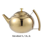 Stainless Steel Teapot Kettle 1L–2L with Filter | Gas & Induction Stovetop Tea Kettle Richie's