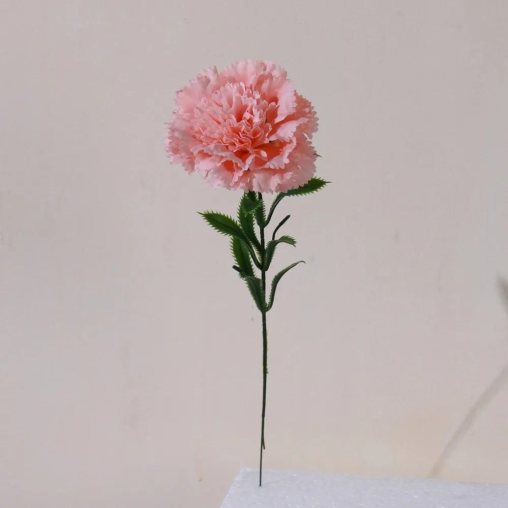 10Pcs Silk Artificial Carnations Fake Flowers with Bendable Stems Artificial Flowers Richie's Pink 10pcs