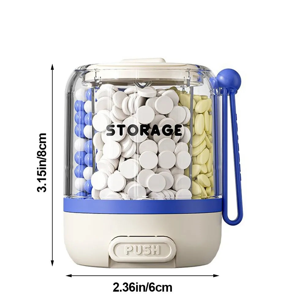 Round Portable Pill Organizer – Multi-Compartment Silicone Box Pill Organizer Richie's