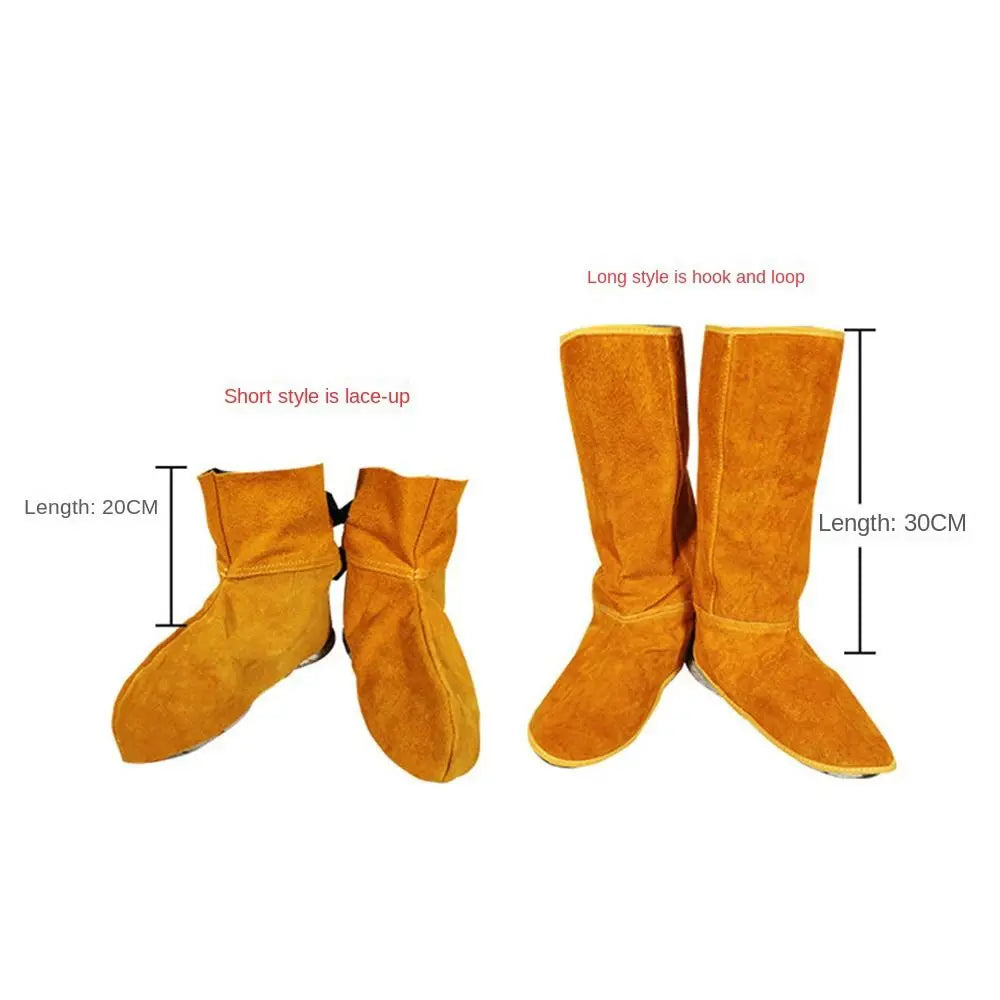 Cow Leather Welding Boot Covers – Flame Resistant Foot Sleeves Welding Boot Covers Richie's