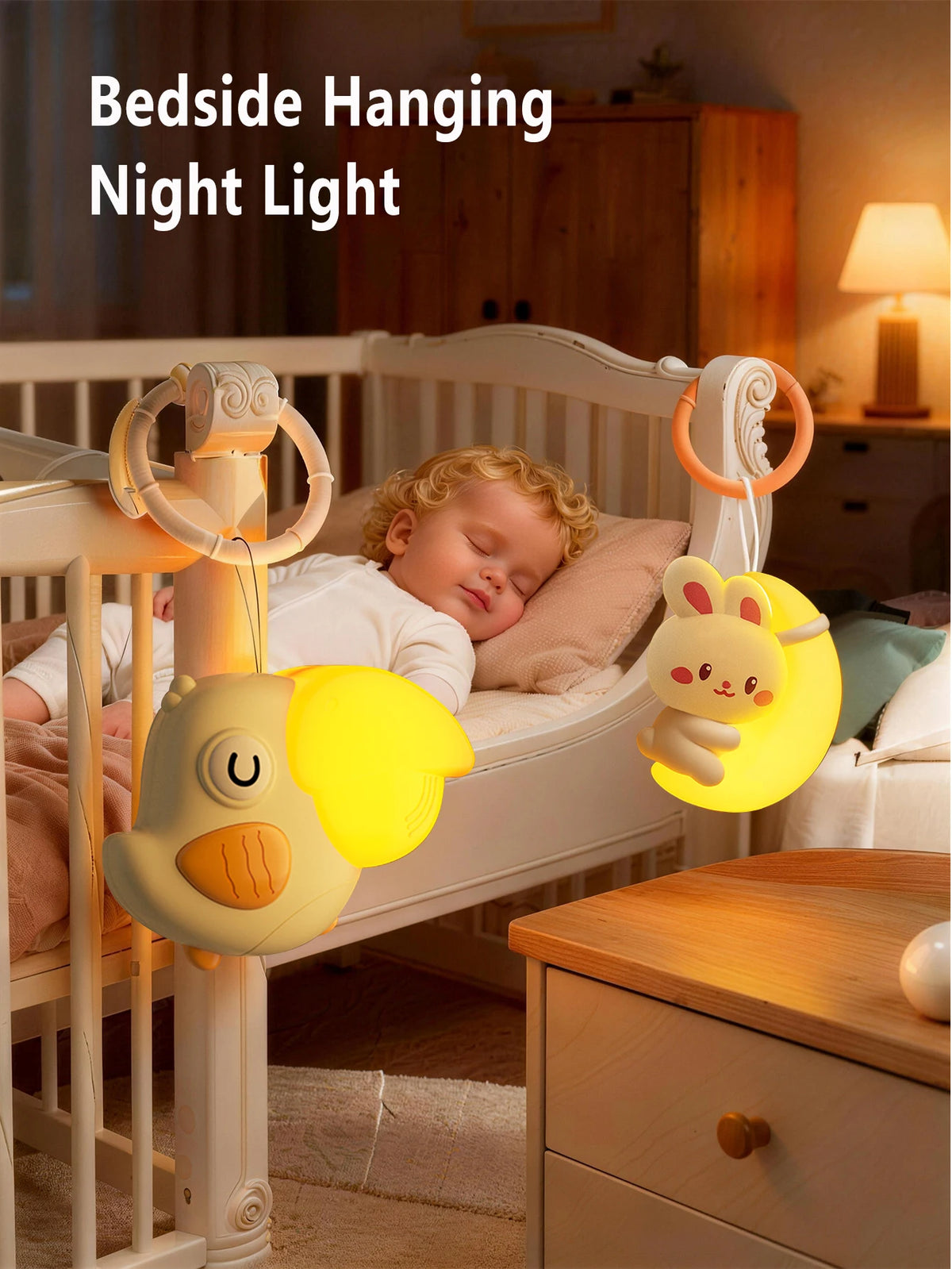 Animal Night Light for Baby – Bird & Rabbit Musical Stroller Light Baby Night Light Richie's