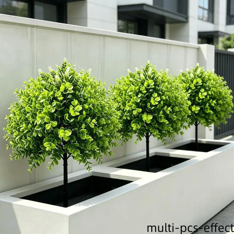 Artificial Boxwood Shrub Ground Stake – Outdoor Fake Plant Artificial Garden Plant Richie's