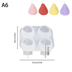 Strawberry Silicone Candle Mold – 1/4 Cavity DIY Fruit Shape Silicone Candle Mold Richie's A6