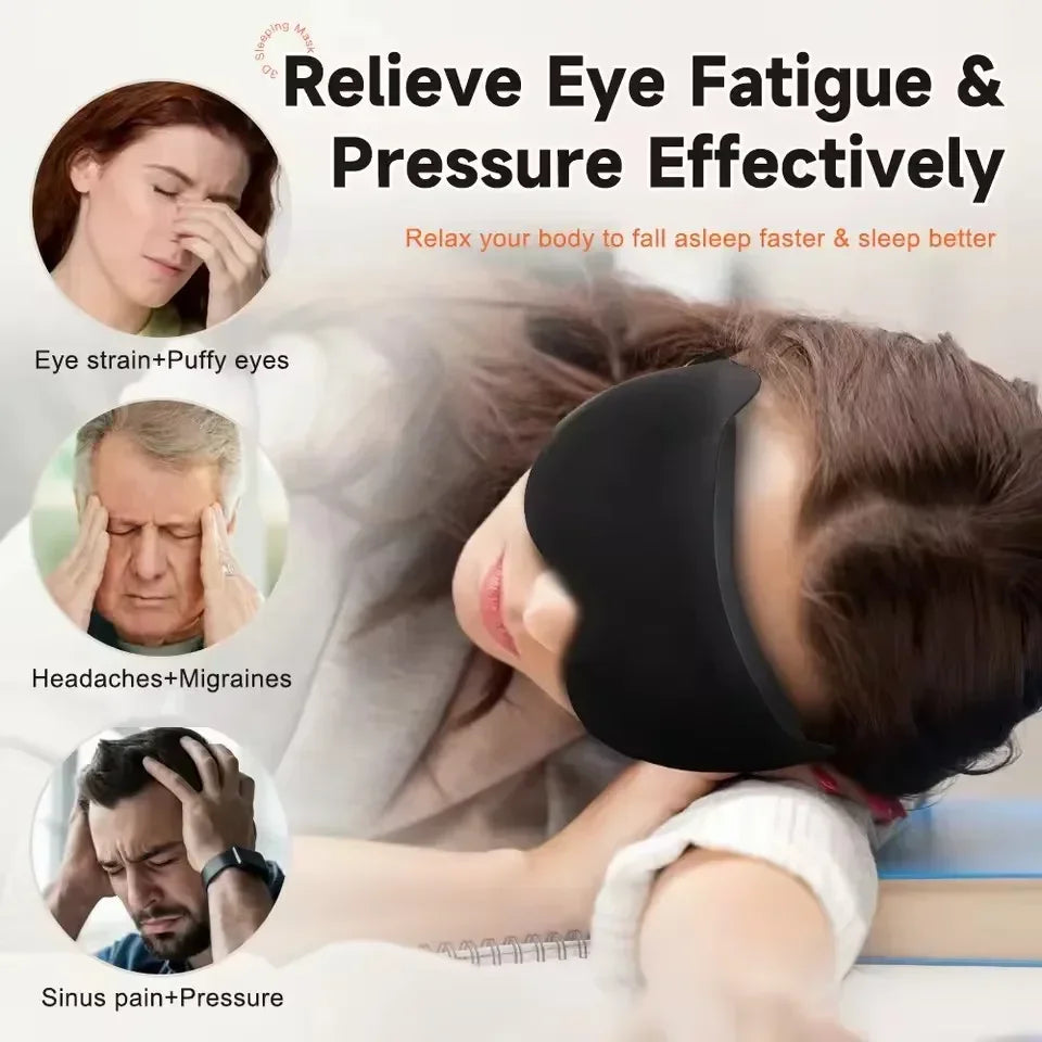 FUCHU 3D Sleep Eye Mask – Portable Blackout Travel Blindfold Sleep Eye Mask Richie's