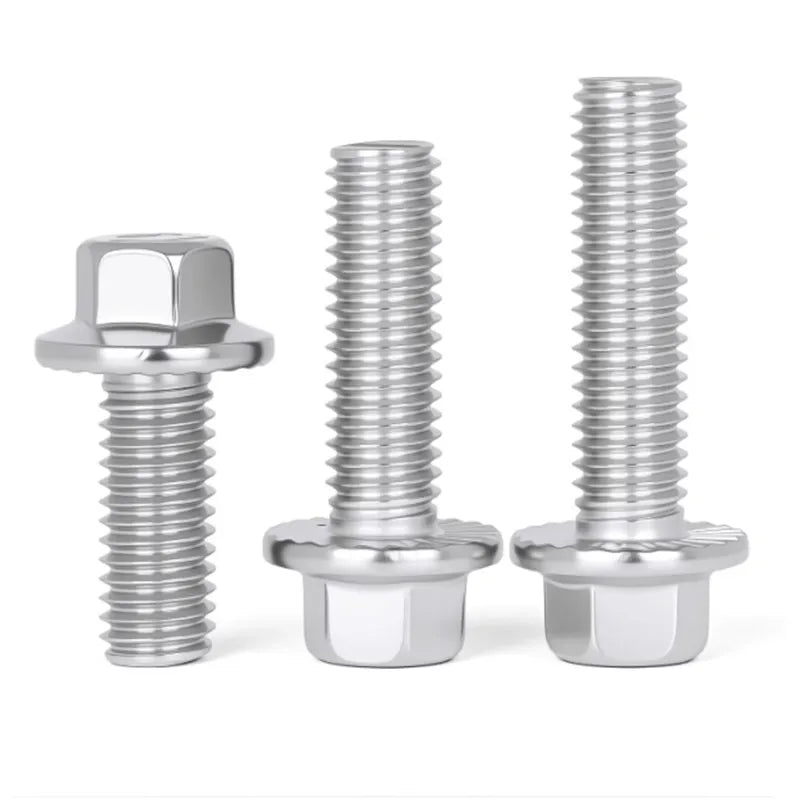 M6 M8 M10 M12 Stainless Steel Hex Flange Bolts Anti-Slip Flange Bolts Richie's