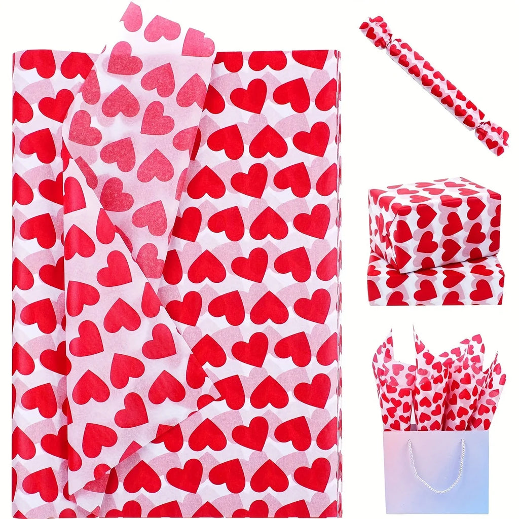 Red Heart Gift Tissue Paper – Bulk Wrapping Sheets for All Occasions Gift Tissue Paper Richie's