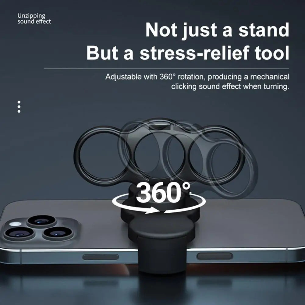 Triple Ring Foldable Metal Phone Stand & Magnetic Car Mount Phone Ring Stand Richie's