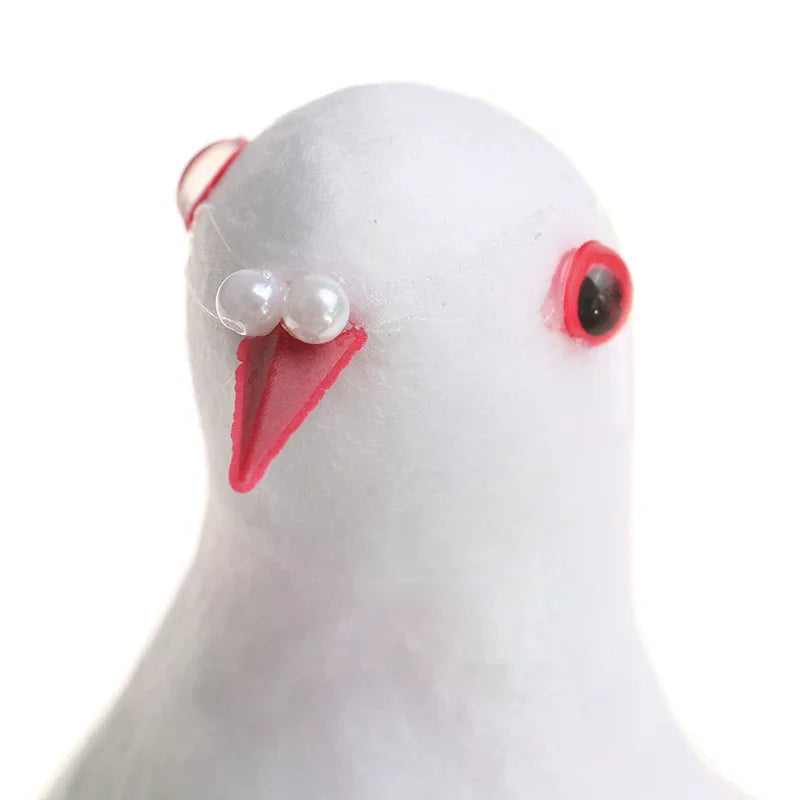 Artificial Foam Feather Peace Dove Ornament – Wedding & Garden Bird Ornament Decor Richie's