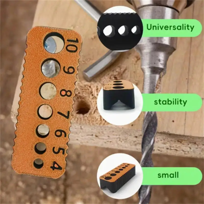 Precision Drill Guide Jig Block for 4–10mm Drill Bits | DIY Tool Drill Guide Jig Richie's