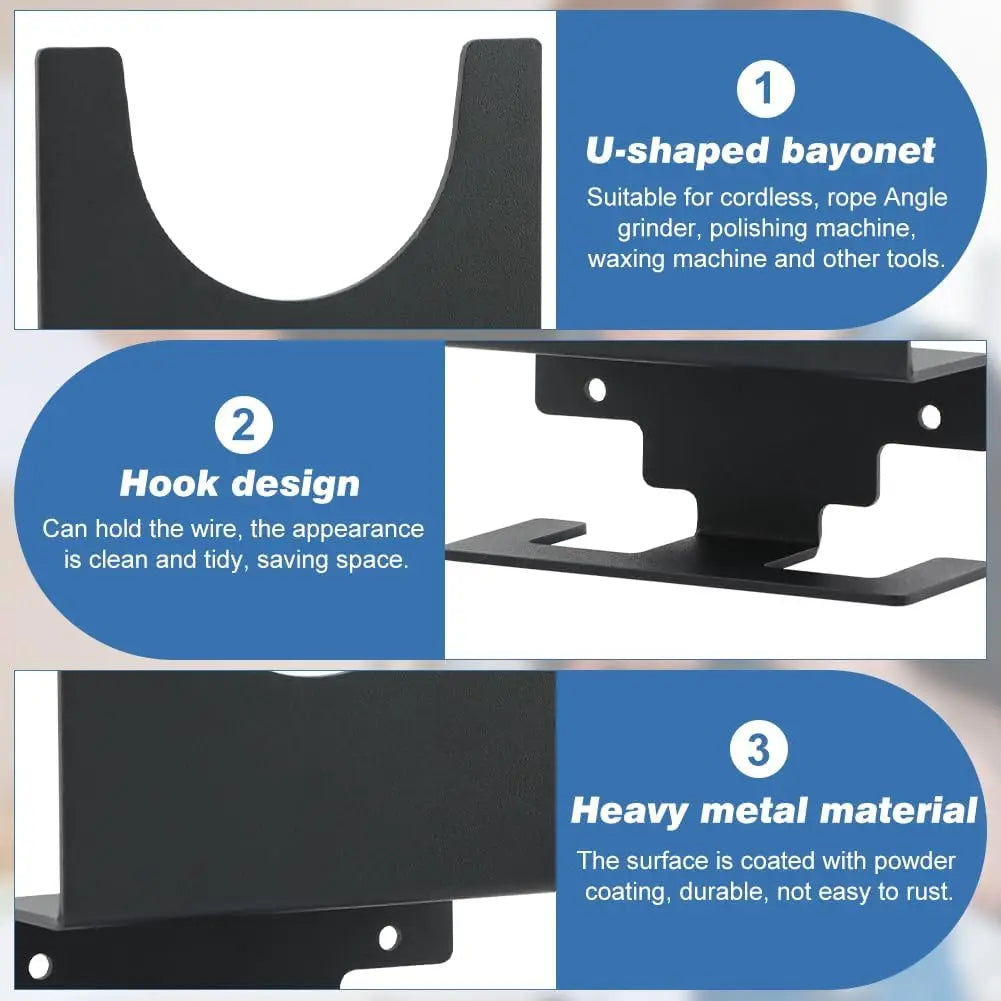 Wall Mounted Angle Grinder Holder & Polisher Stand – 2/4 Pcs Tool Wall Mount Bracket Richie's