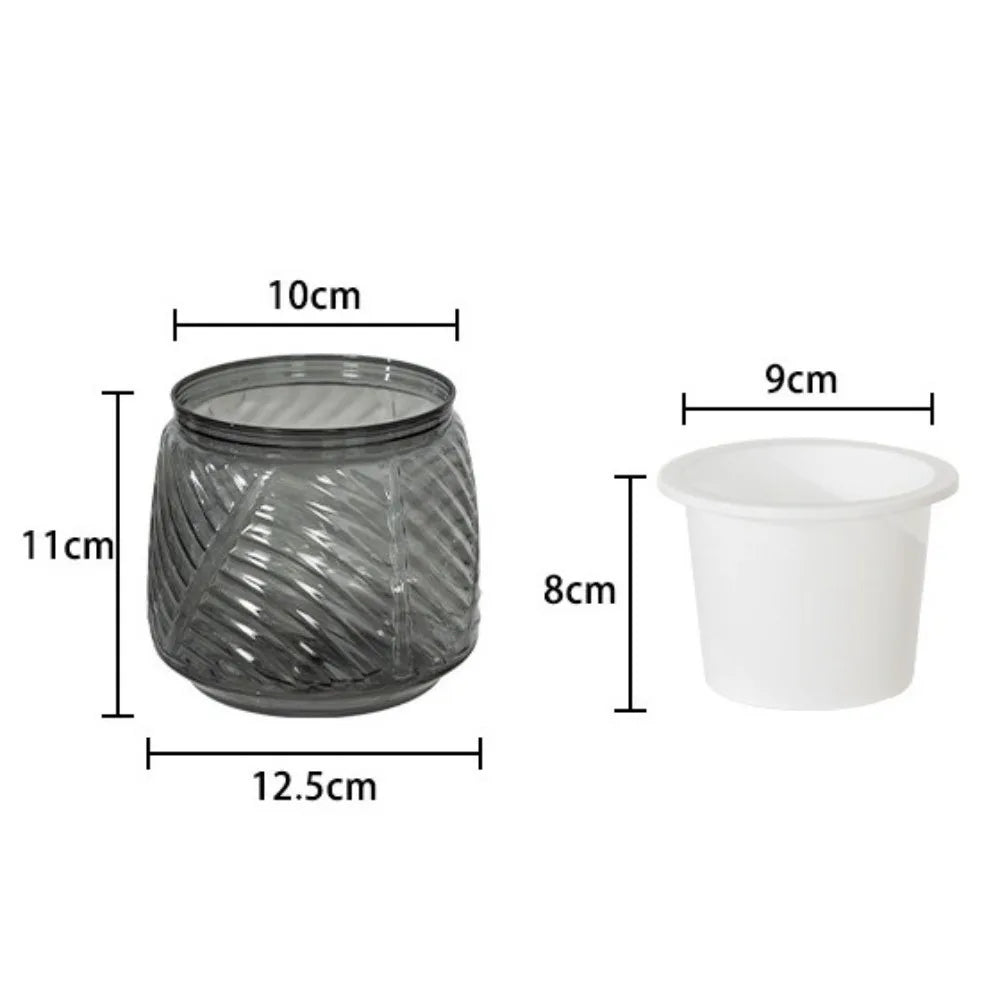 Self-Watering Hydroponic Planter – Mini Succulent Pot Vase Hydroponic Planter Pot Richie's Grey