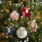 Handmade Felt Sheep Christmas Ornament – Pom-Pom Tree Pendant Christmas Ornament Richie's