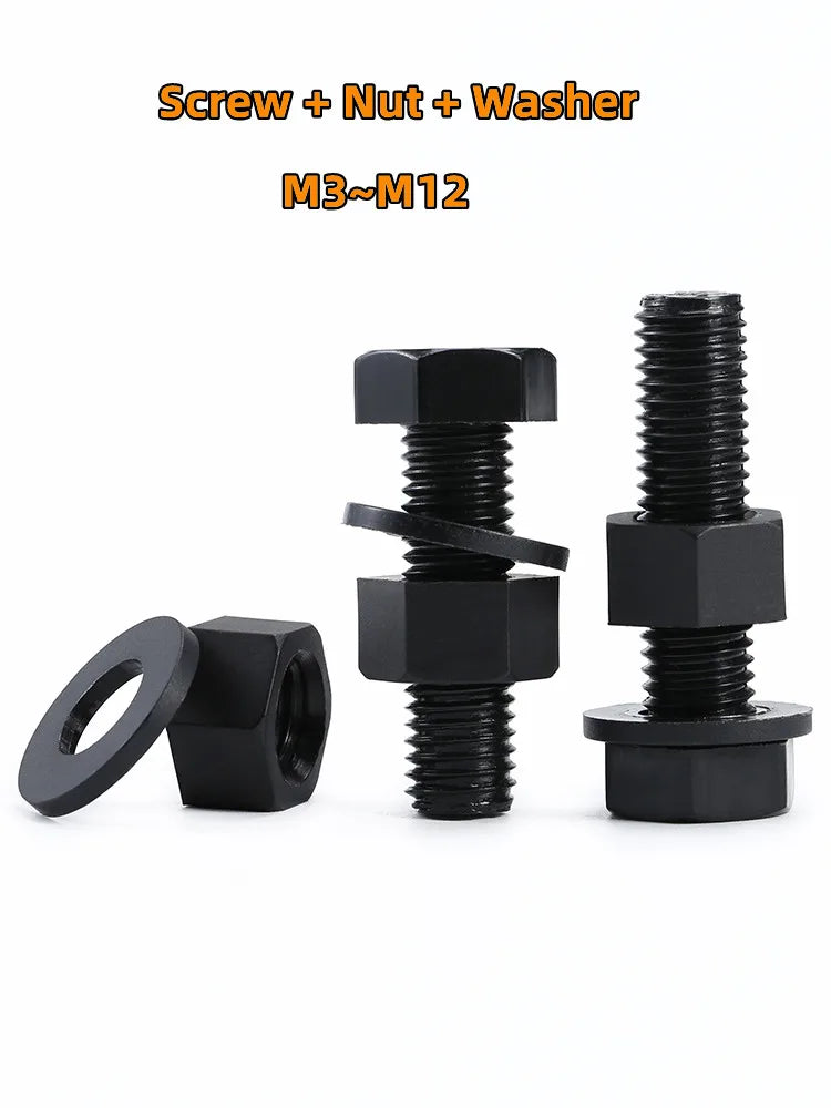 PA66 Nylon Hex Bolt Nut Washer Set M3–M12 | 10Pcs Insulated Nylon Fastener Set Richie's 30mm M3