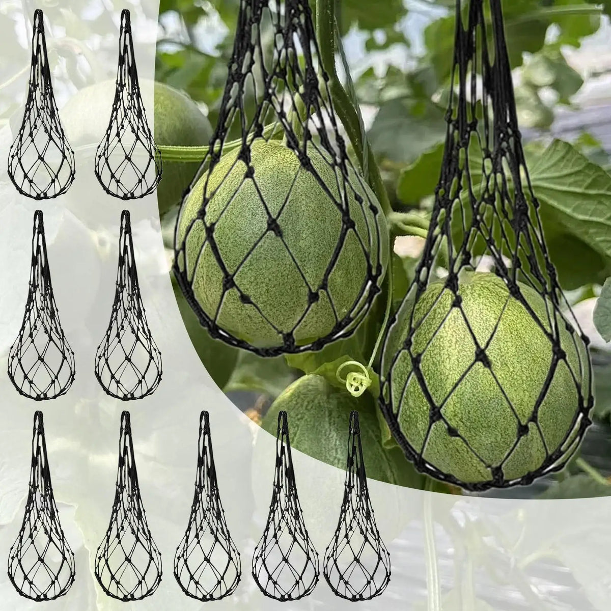 Watermelon Sling Net Hammocks 10-Pack – Fruit Growing Support Fruit Sling Net Richie's