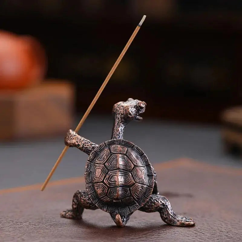 Mini Turtle Incense Holder Vintage Bronze Burner Stand Decor Incense Holder Richie's