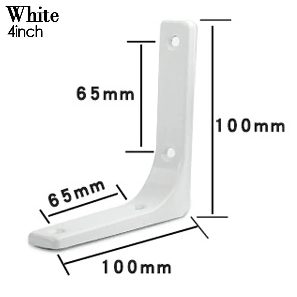 Steel Triangle Wall Bracket Heavy Duty Shelf Support 4–10 Inch Shelf Bracket Richie's White-4inch