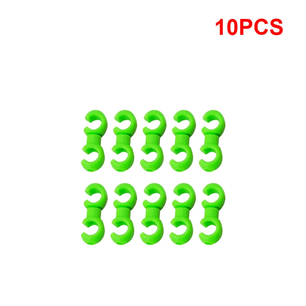 S-Style Rotatable Bike Brake Cable Clips – MTB Hose Guides Bike Cable Clips Richie's Green 10PCS