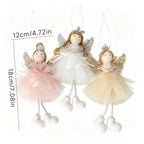 Plush Christmas Angel Ornament – Fluffy Wings Hanging Pendant Christmas Ornament Richie's