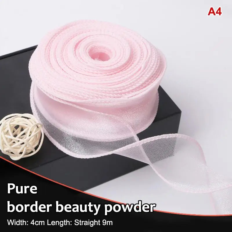 10 Yards Organza Wavy Edge Ribbon 4cm – Bouquet & Gift Wrap Craft Ribbon Richie's A4 10yard