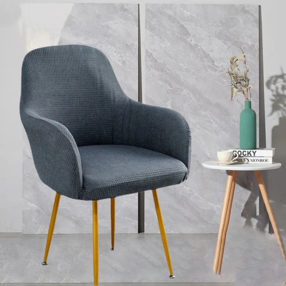 Elastic High Arm Chair Cover Polar Fleece Armchair Slipcover Armchair Slipcover Richie's Dark Grey