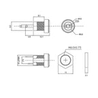 DC-022B 5.5x2.1mm DC Power Jack Female Socket Panel Mount DC Power Connector Richie's