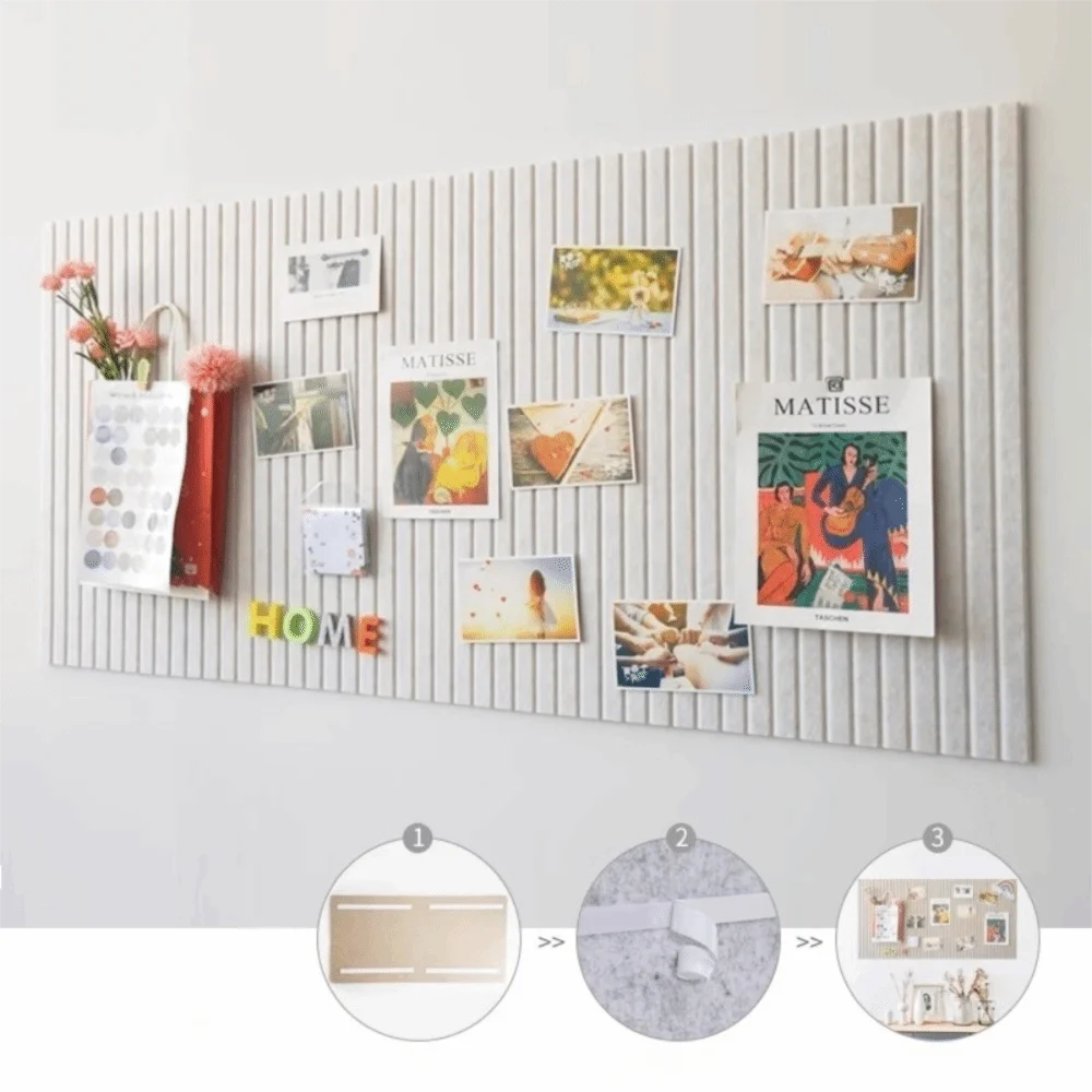 Self-Adhesive Felt Bulletin Board 40x60cm – No-Drill Wall Decor Felt Bulletin Board Richie's Beige