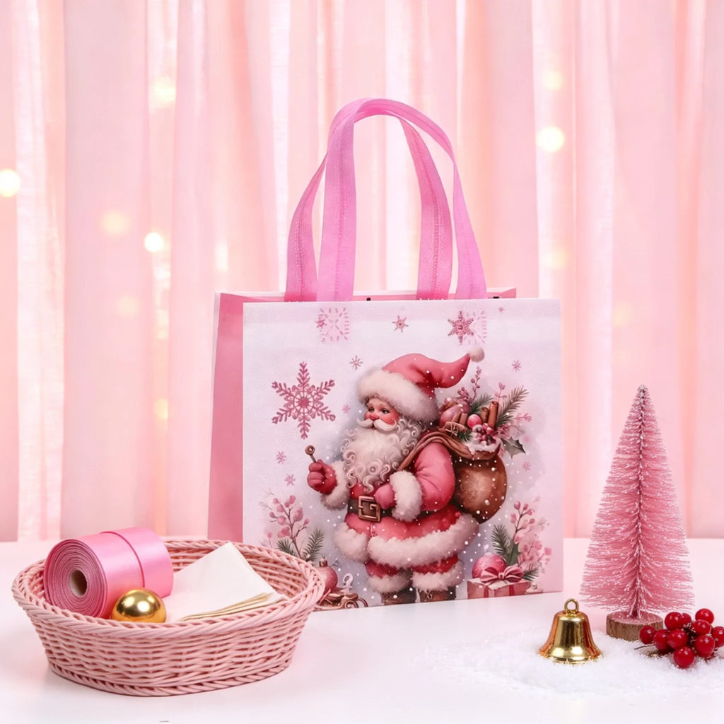 8 Christmas Gift Bags – Santa & Reindeer Non-Woven Totes Christmas Gift Bags Richie's