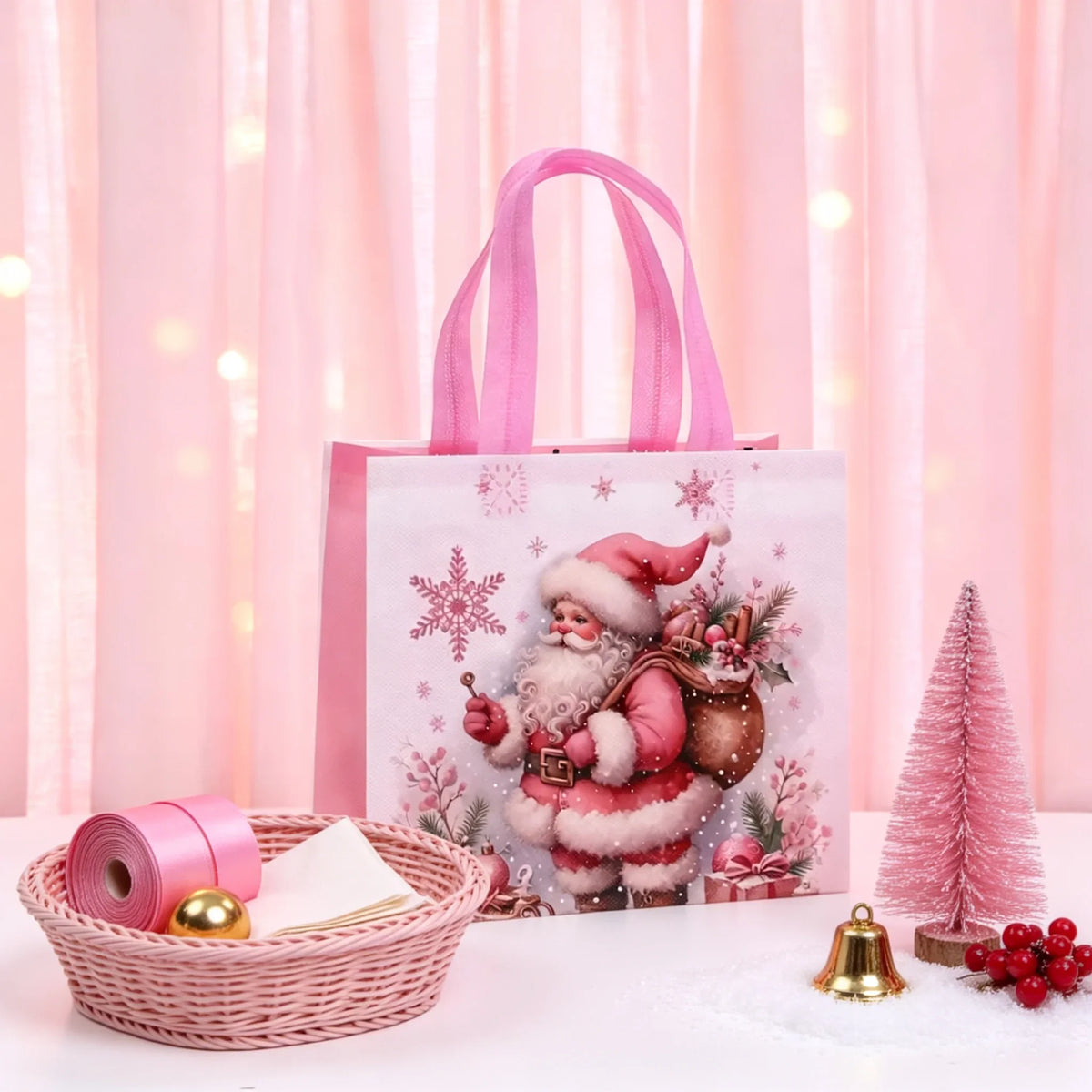 8 Christmas Gift Bags – Santa & Reindeer Non-Woven Totes Christmas Gift Bags Richie's