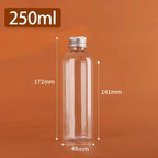 Clear Plastic Bottles with Aluminum Cap – 5ml to 500ml Cosmetic Storage Bottles Richie's A15